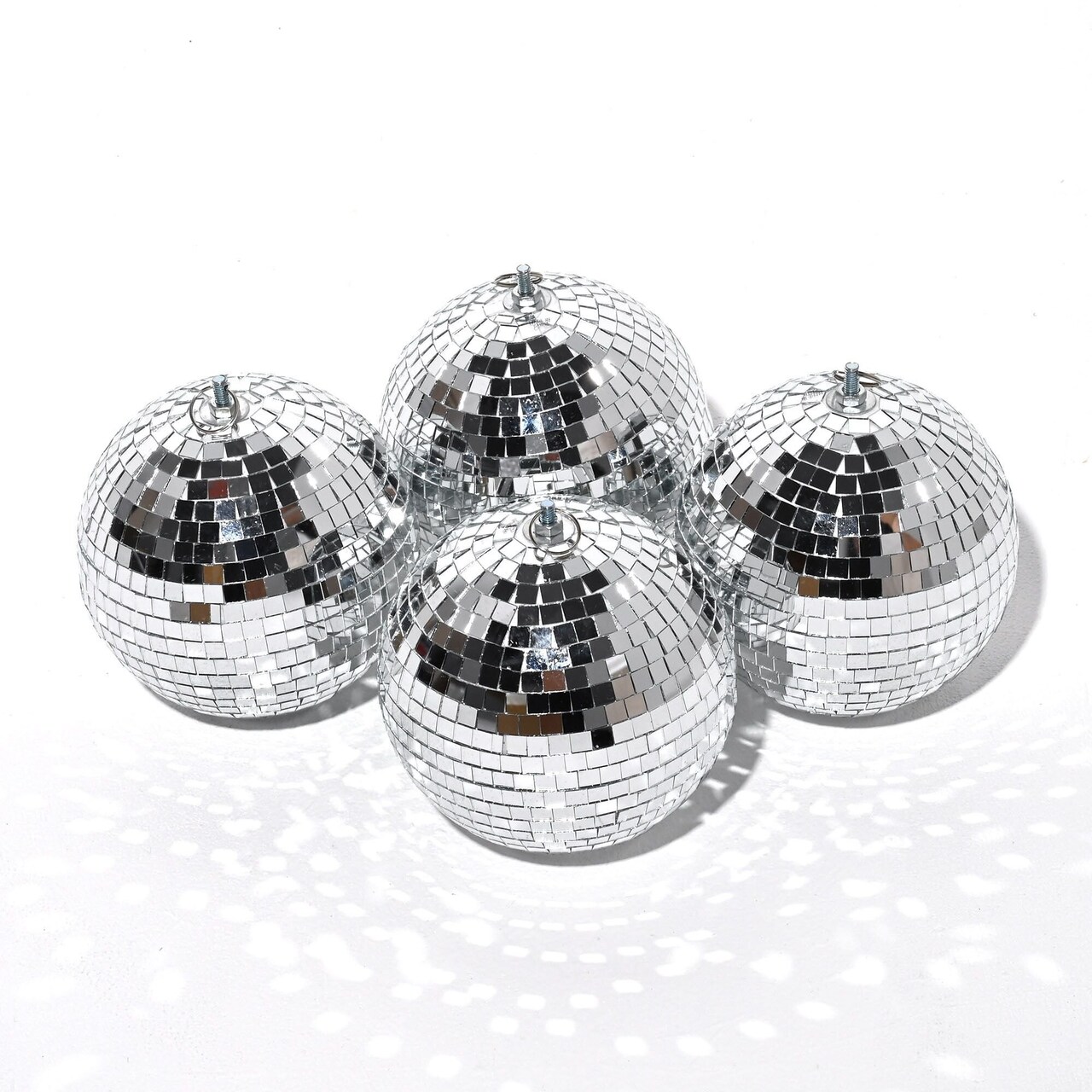 Edge Collections – 7 Inch – Small Mirror Disco Ball Set – 4 Pieces